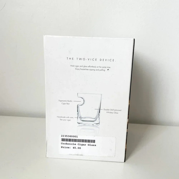 Corkcicle Cigar Whiskey Drink Glass NWT - Picture 7 of 8